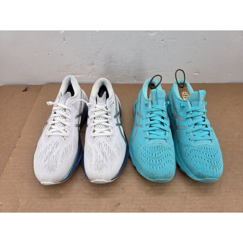 Asics Gel Nimbus 24 Nova Blast 3  Blue Wht Running Shoes Sneakers Womens Size 9